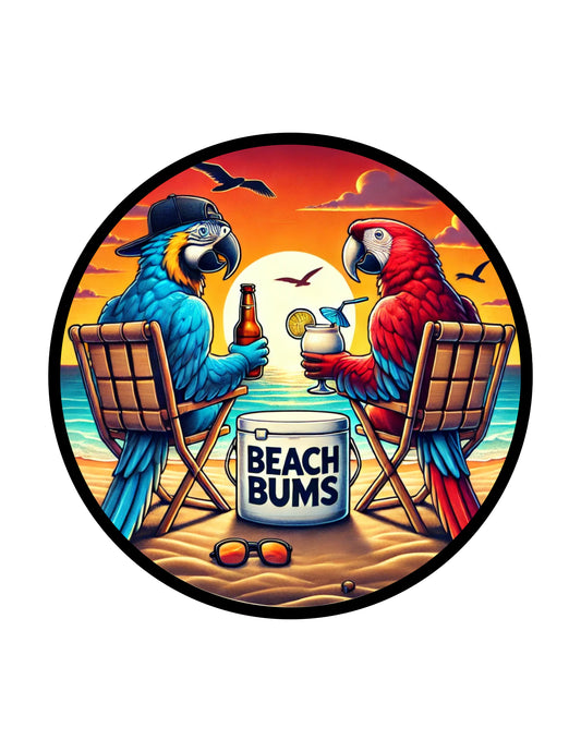 Beach Bums Macaw Sticker