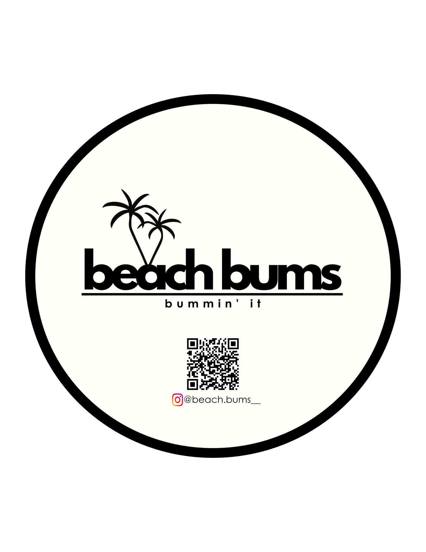 Beach Bums Logo Sticker